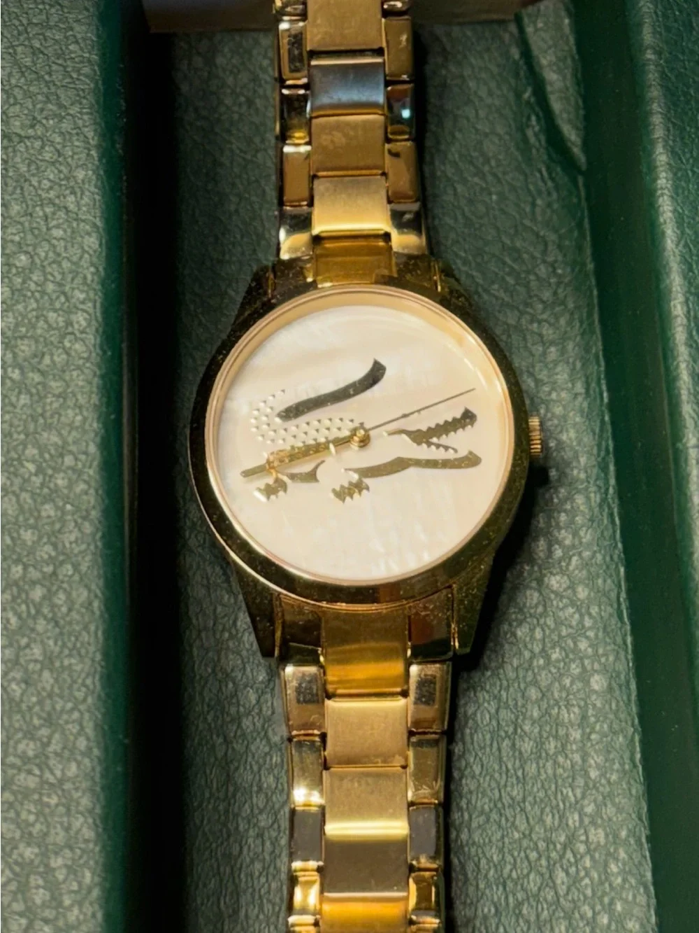 LACOSTE 2001216 MOTHER OF PEARL DIAL GOLD STAINLESS STEEL BRACELET WOMENS WATCH
